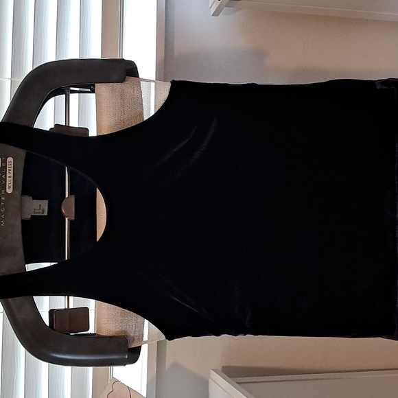 Dressy, like velvet tank, H&M, sz 4, dark navy blue, lined - Picture 2 of 5